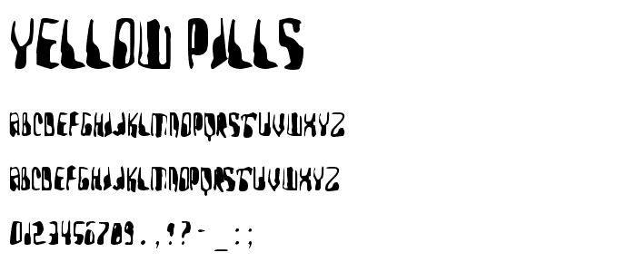 Yellow Pills font